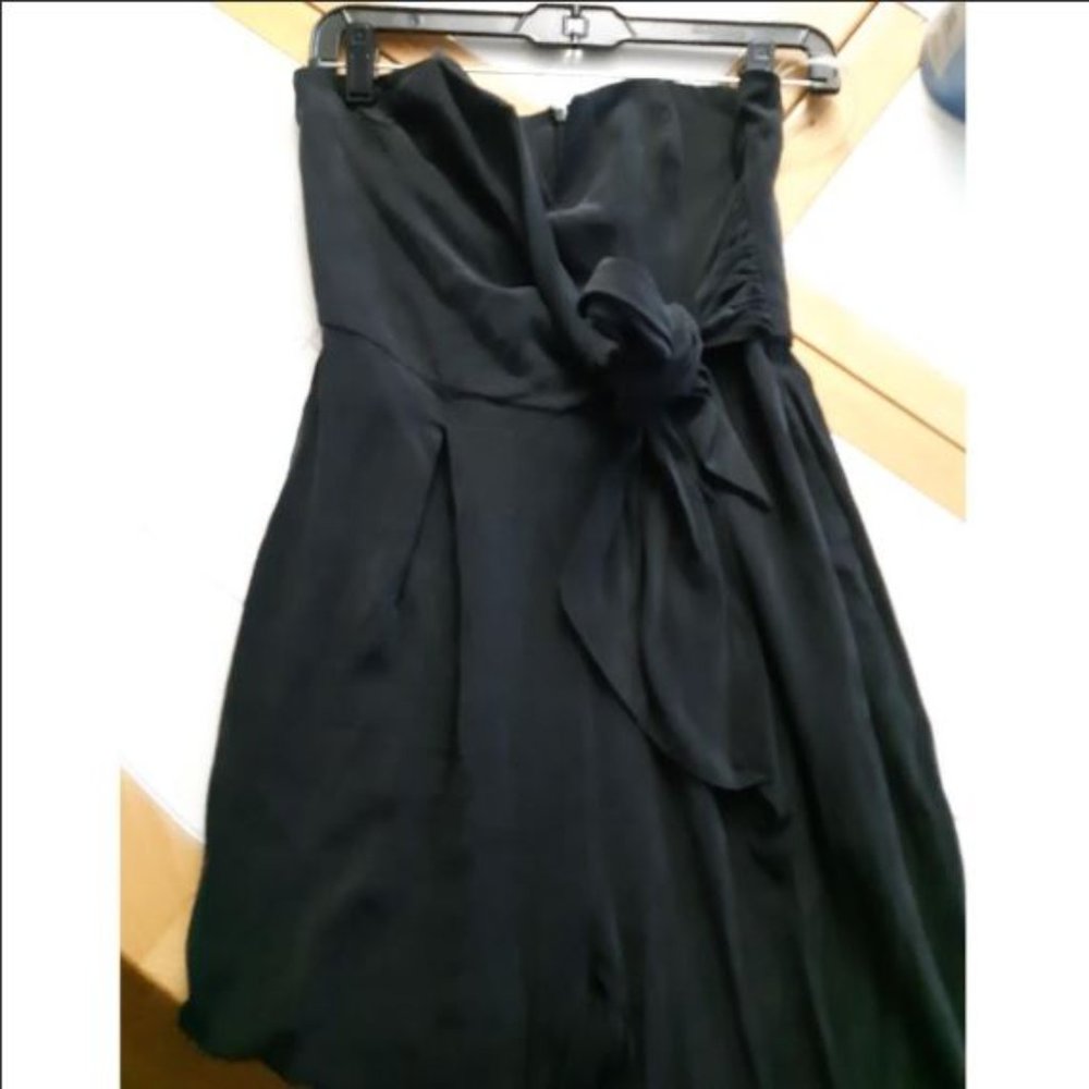 Black strapless jumpsuit
